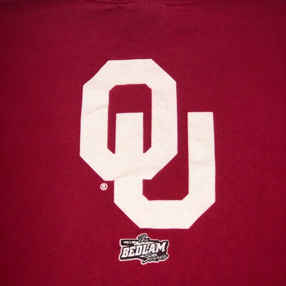 VINTAGE Men's Gildan OU OSU Game 2010 Graphic Short Sleeve T-Shirt Medium Red - Picture 6 of 6